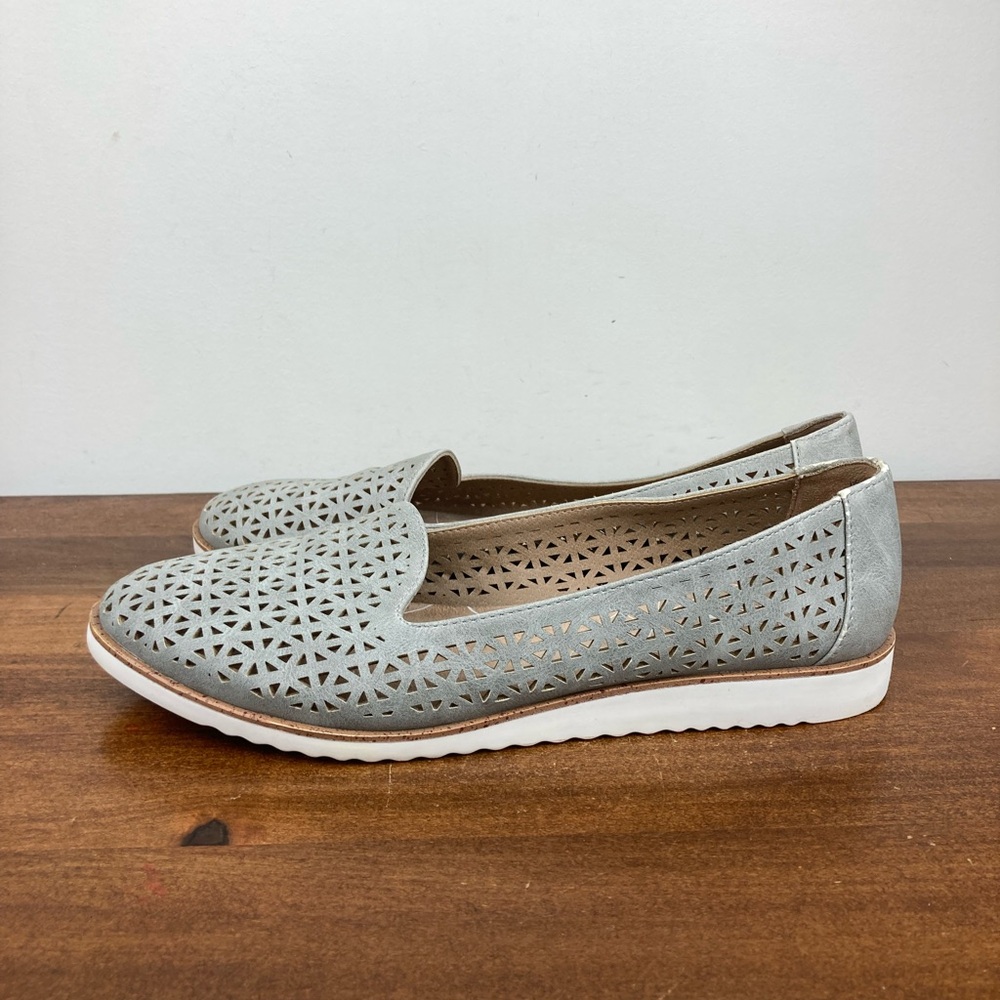Lifestride Velocity Zamora Perforated Flat Gray Loafers Women’s Size 8.5M. - Picture 2 of 12